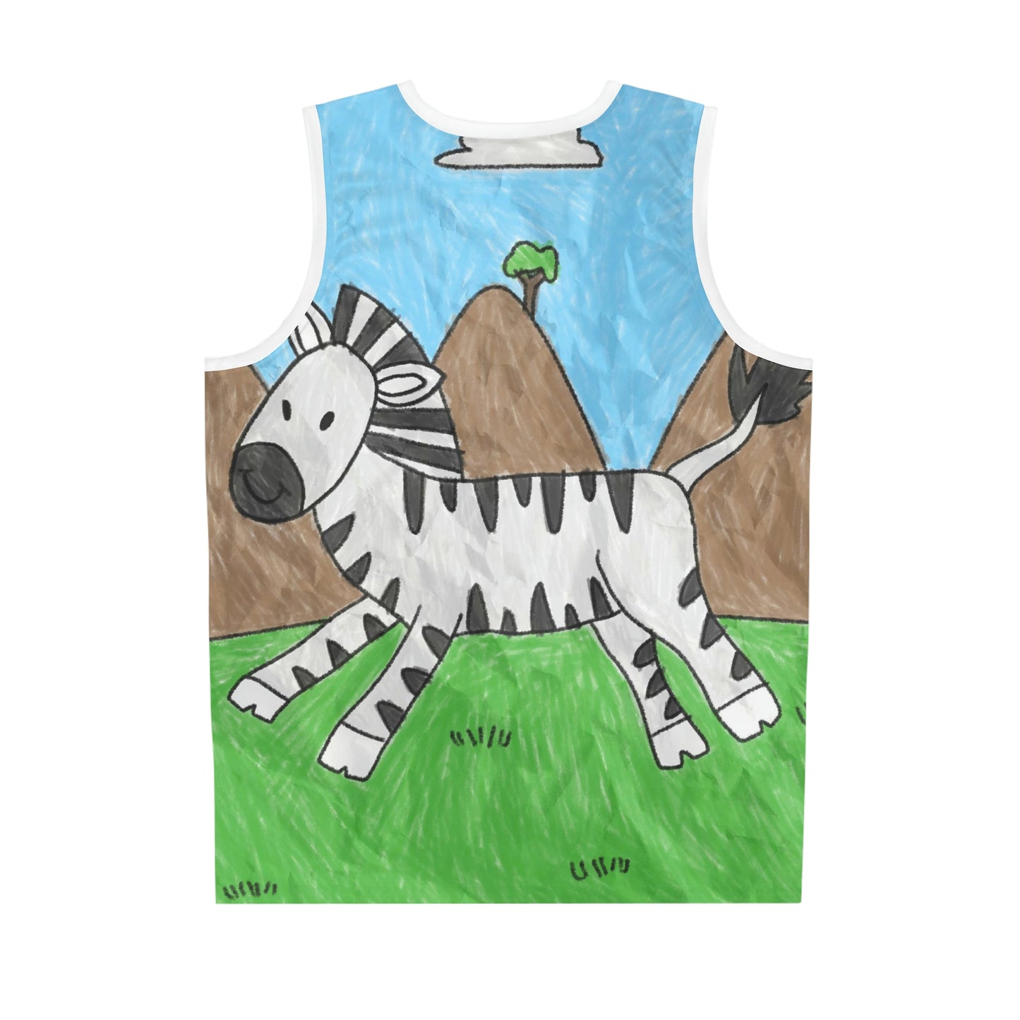 Zebra Graphic Hipster Zebra Animal Basketball Jersey (AOP)