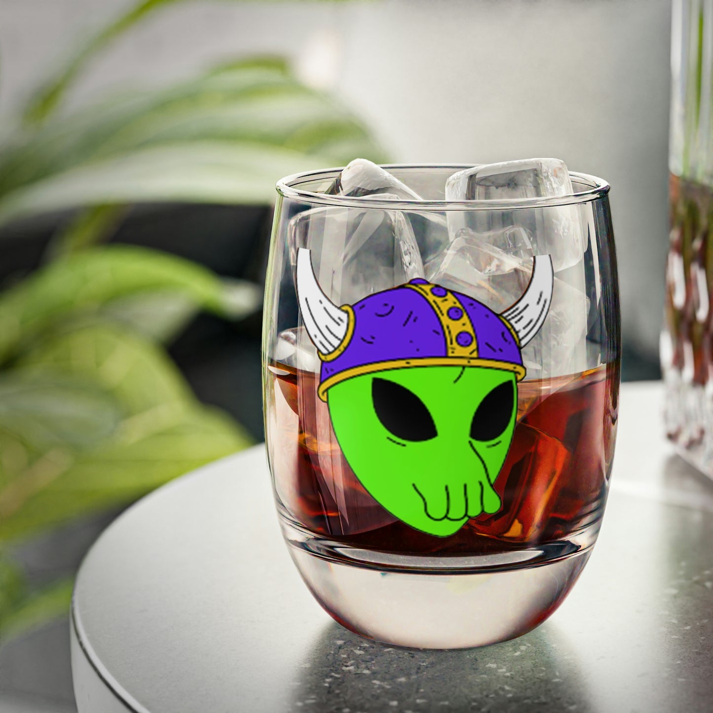 Alien Viking Whiskey Glass