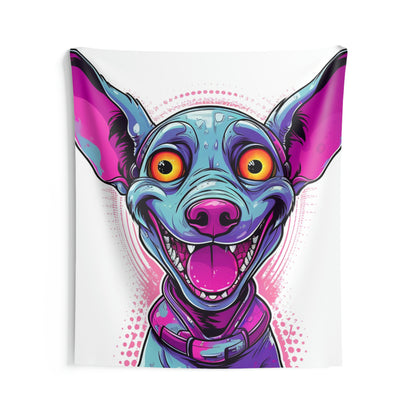 Dog Alien Retro Cartoon Style Indoor Wall Tapestries