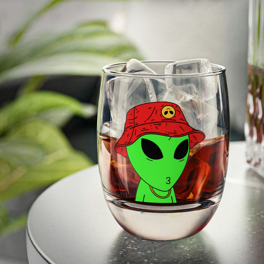Alien Hipster Whiskey Glass