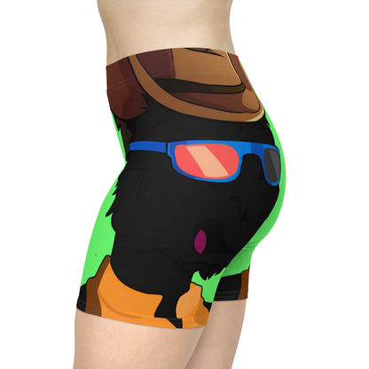 Cowgirl Wolf Cyborg Wolve Women's Biker Shorts