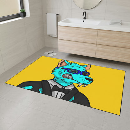 Animal Wolve Werewolf Fancy Aqua Fur Cyborg Heavy Duty Floor Mat