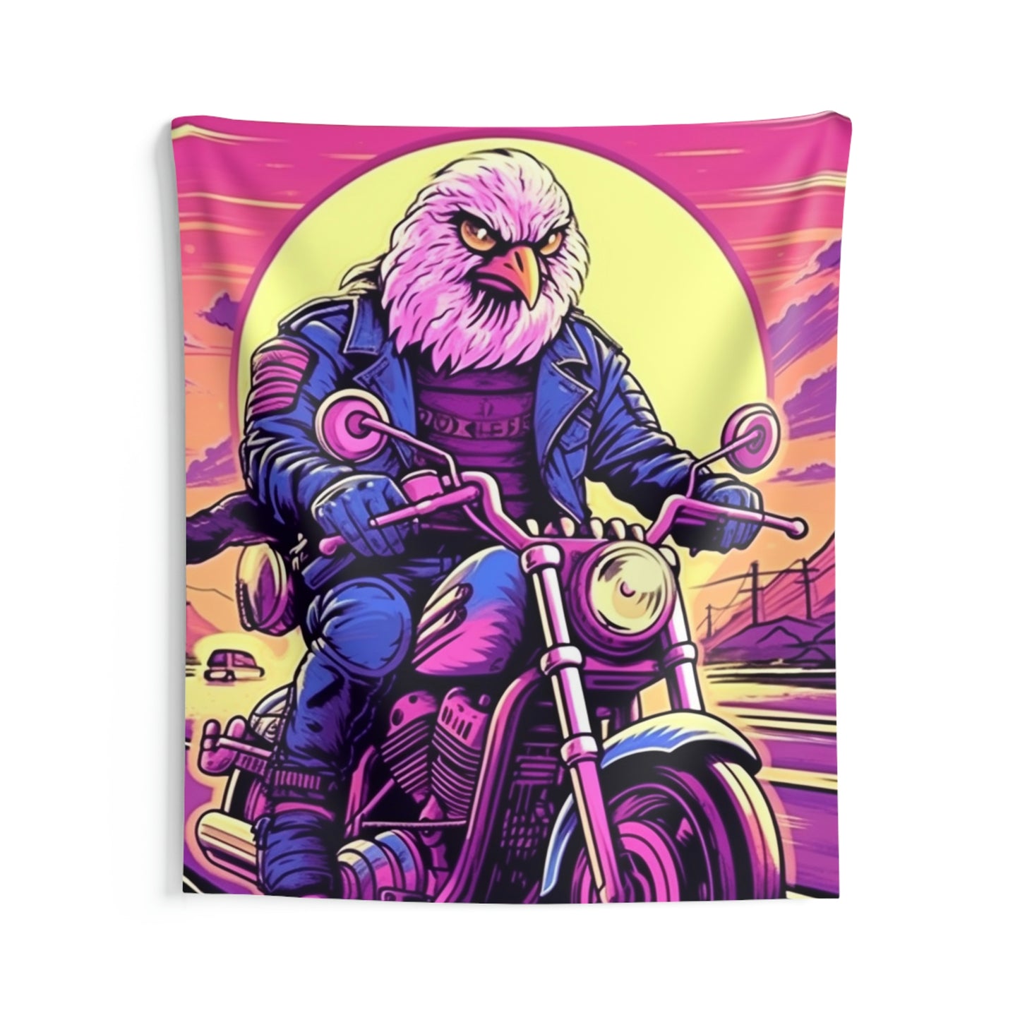 American Bald Eagle Motorcycle Ride USA Style Indoor Wall Tapestries