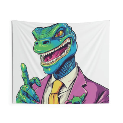 Business Dinosaur CEO Savy Indoor Wall Tapestries