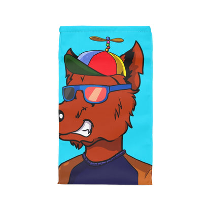 Helicopter Cyborg Wolf Propeller Hat Orange Fur Color Sunglasses Long Sleeve Polyester Lunch Bag