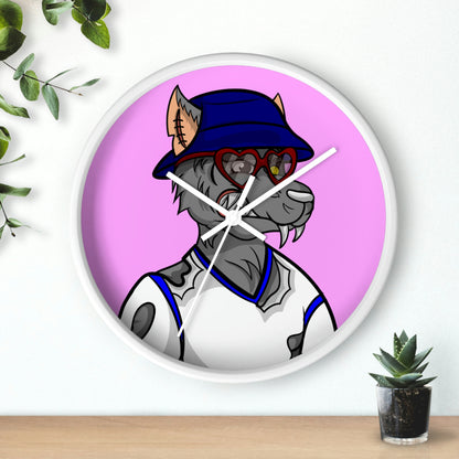 Valentine Wolf Heart Love Wall clock