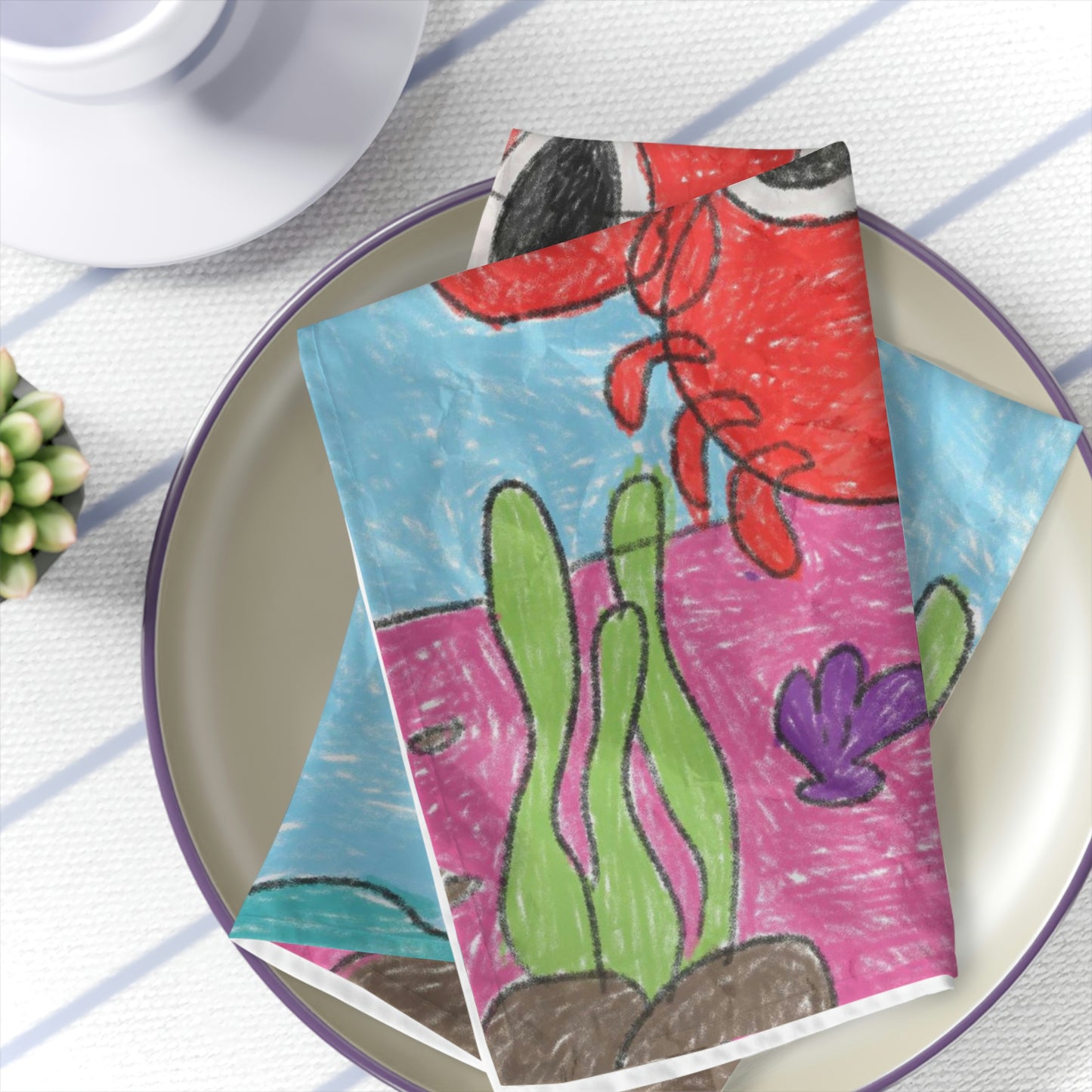 Lobster Crab Graphic Sea Lovers Napkins