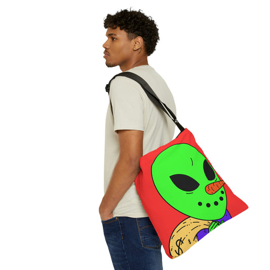 Money Bank Bag Snowman Green Visitor Alien Adjustable Tote Bag (AOP)
