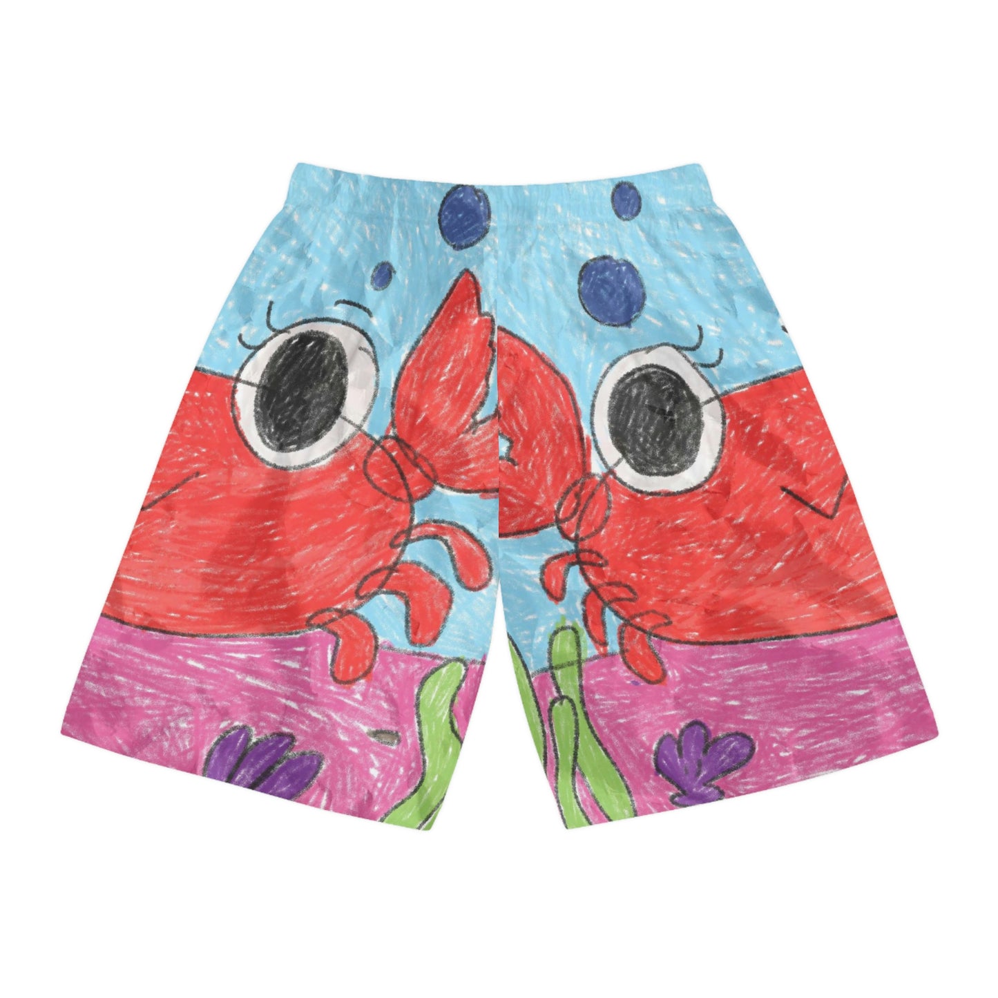 Pantalones cortos de baloncesto Sea Lovers con estampado de cangrejo langosta (AOP) 