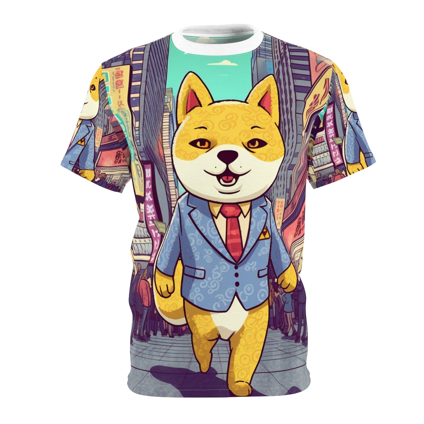 Japanese Shiba Inu Business Dog Tee Crypto Fan Favorite, Polyester, Breathable