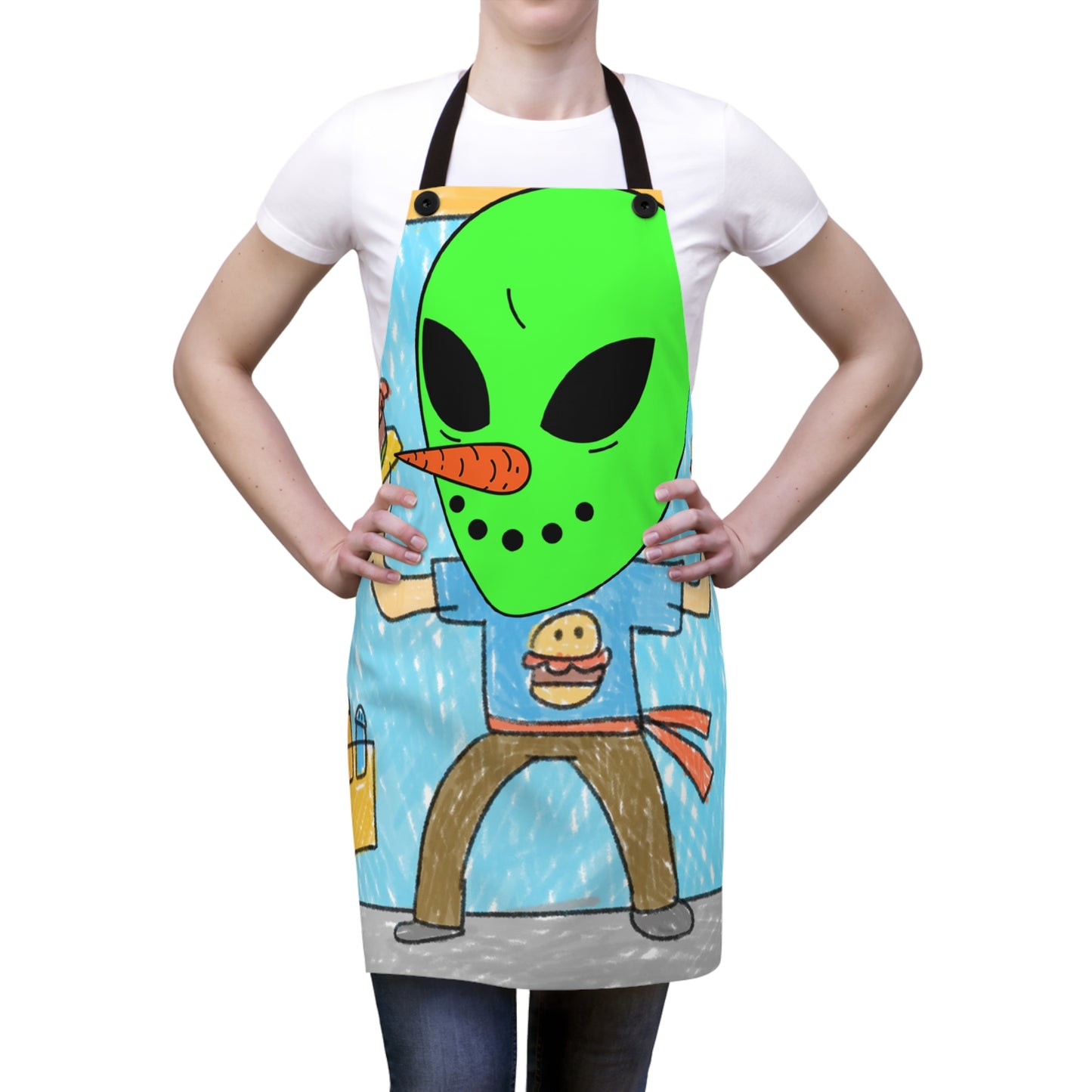 Chef Veggie Burger Vegetable Visi Visitor Alien Vegan Vegetarian Food Apron