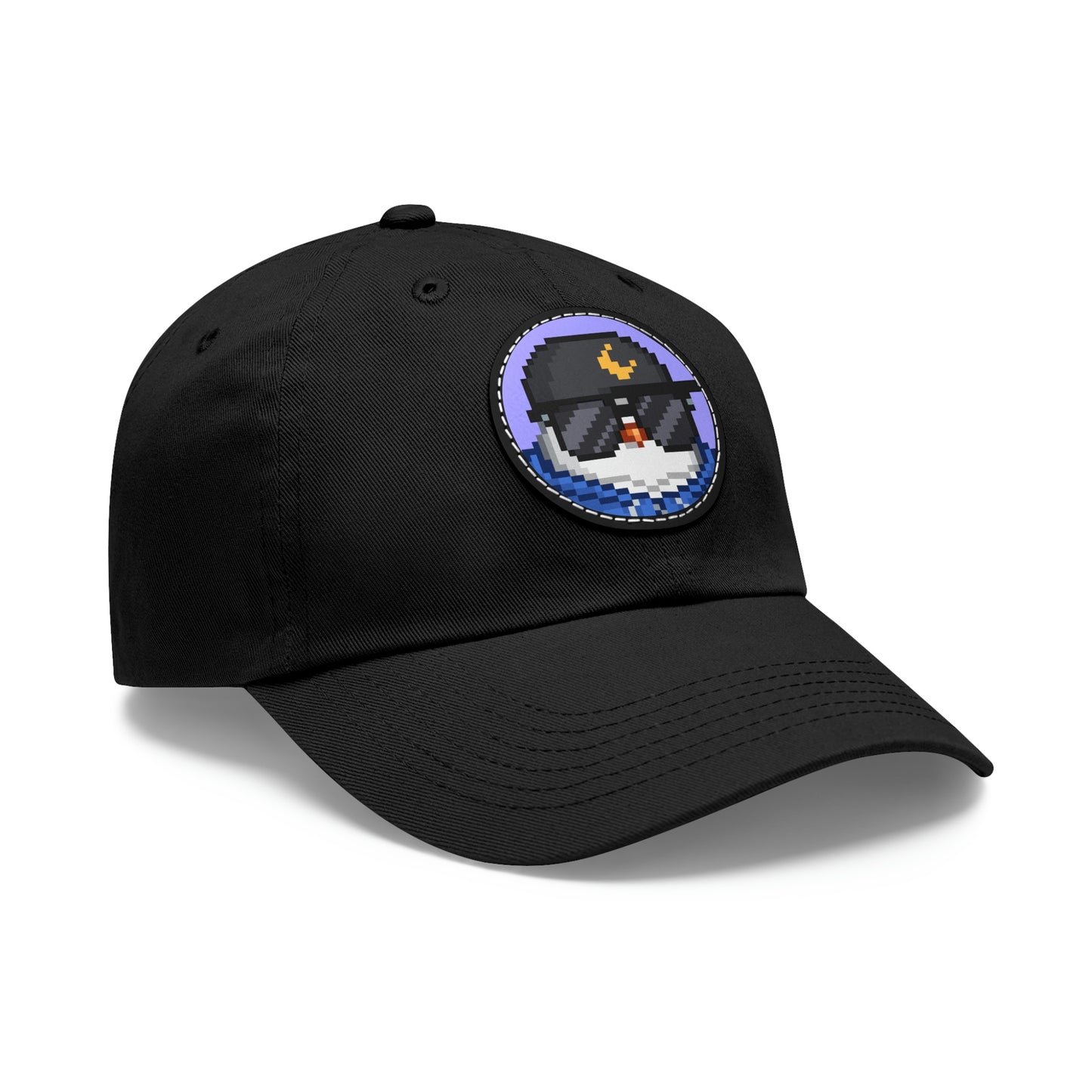 Owl Bird Moon Night Hawk Dad Hat with Leather Patch (Round)