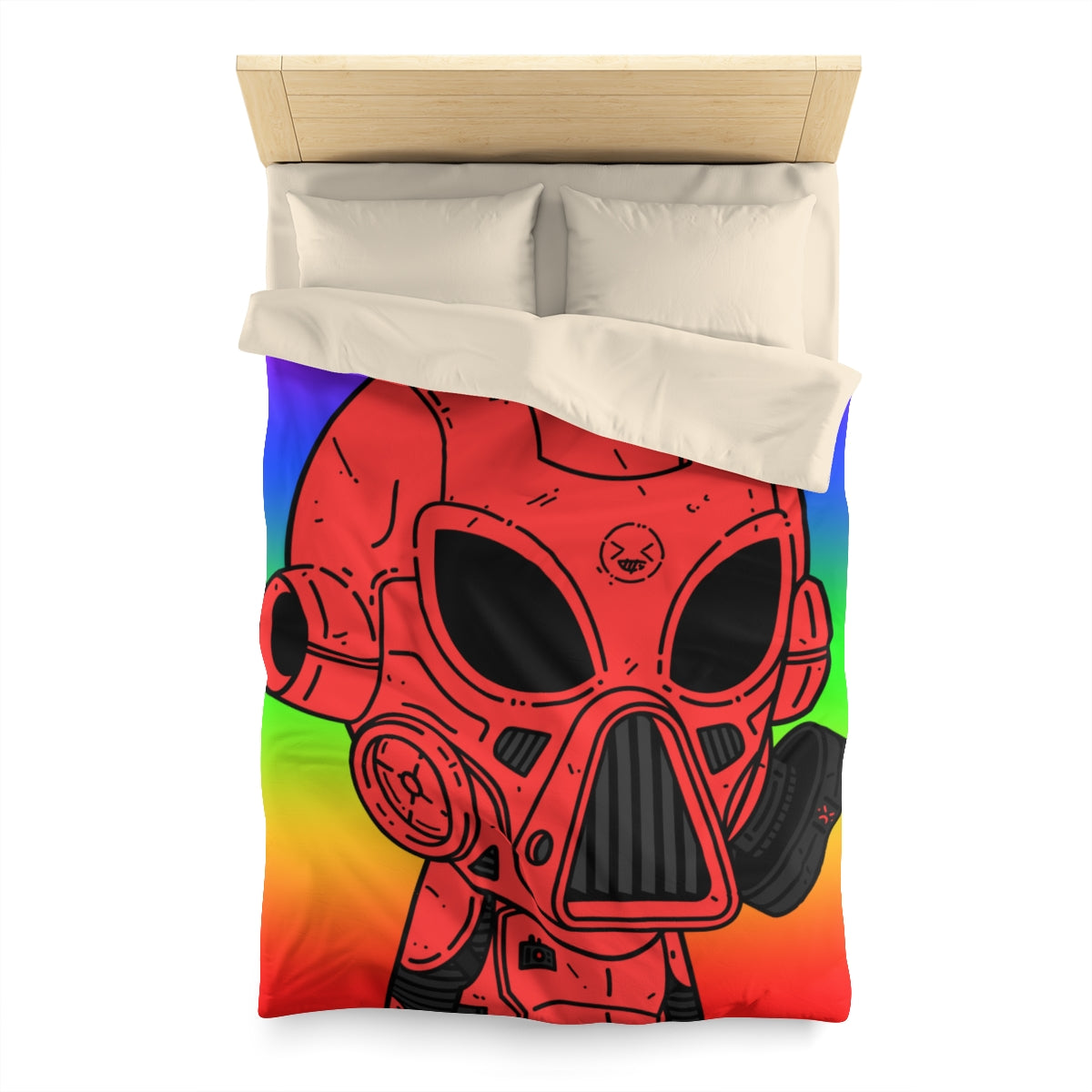 LOL Rainbow Armored Red Future Alien Cyborg Machine Visitante Funda nórdica de microfibra