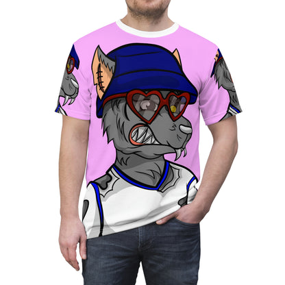 Wolf Valentine Cyborg Werewolve Camiseta unisex AOP cortada y cosida 