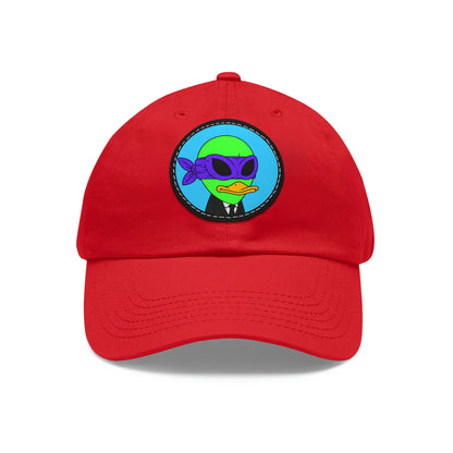 Visitor 751 Alien Dad Hat with Leather Patch (Round)