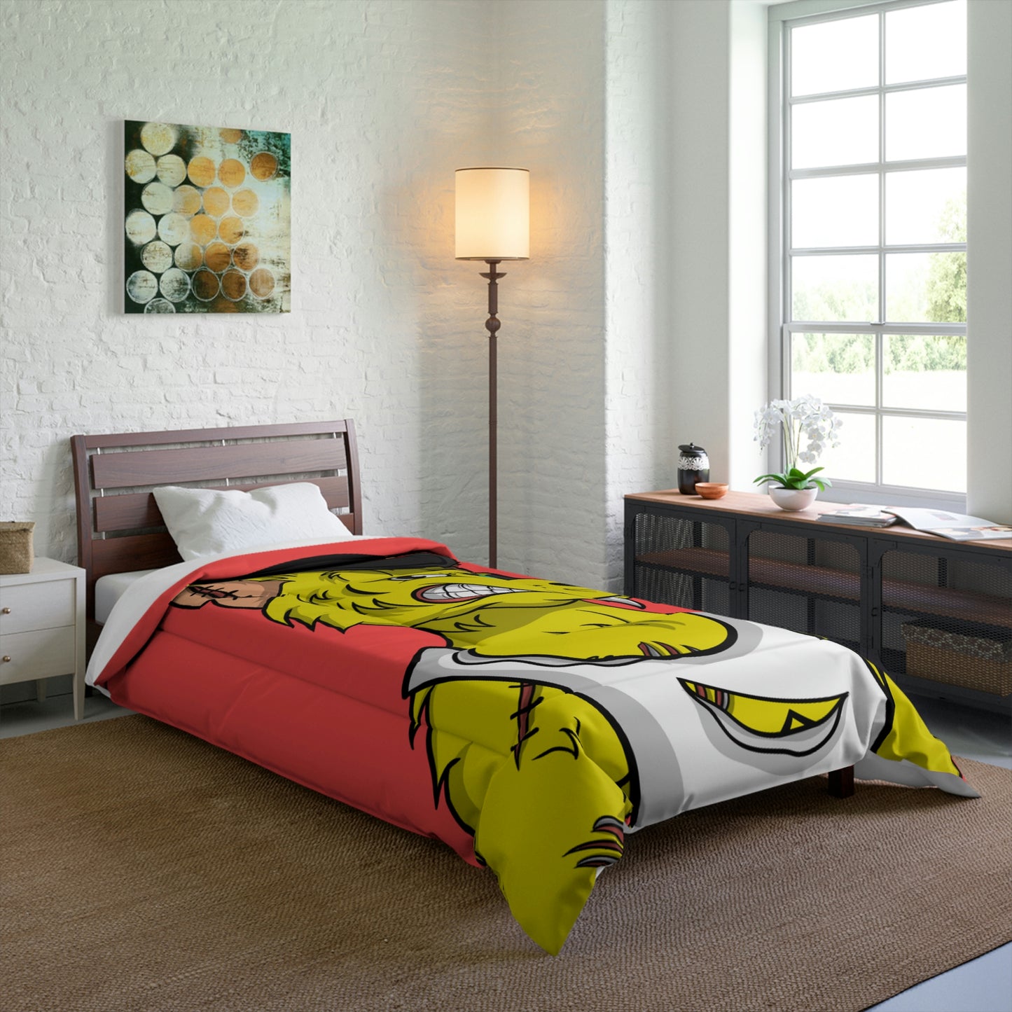 Top Hat Werewolve Cyborg Wolf Graphic Comforter