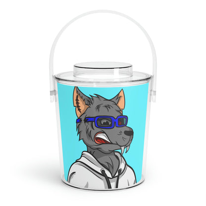 Wolf Fitness Cyborg Werewolve Ice Bucket with Tongs