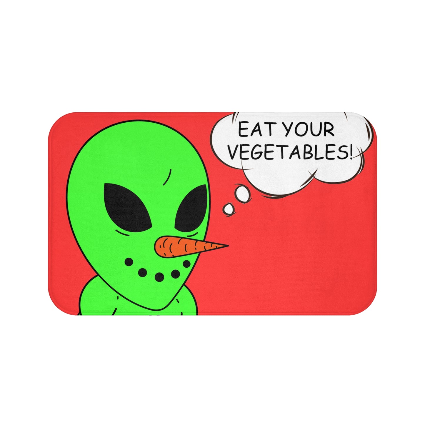 Veggie Visi The Vegetable Visitor Green Alien Bath Mat