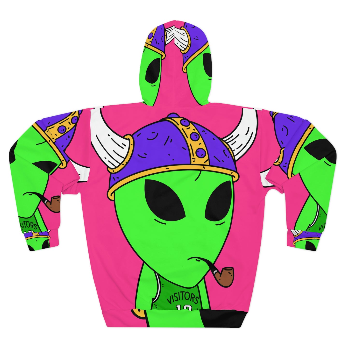 Pipa de fumar vikinga Space Alien AOP Sudadera con capucha unisex 