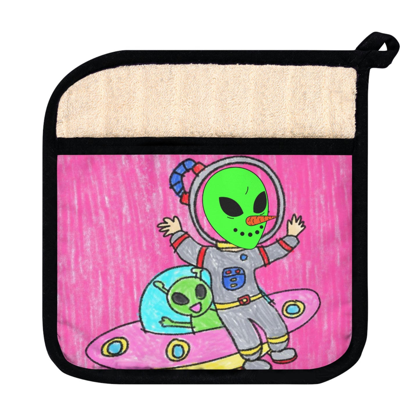 Veggie Visi Alien Vegetable Visitor UFO Pot Holder with Pocket