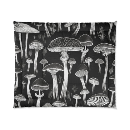 Psychedelic Mushrooms Seamless Repeat Pattern Comforter