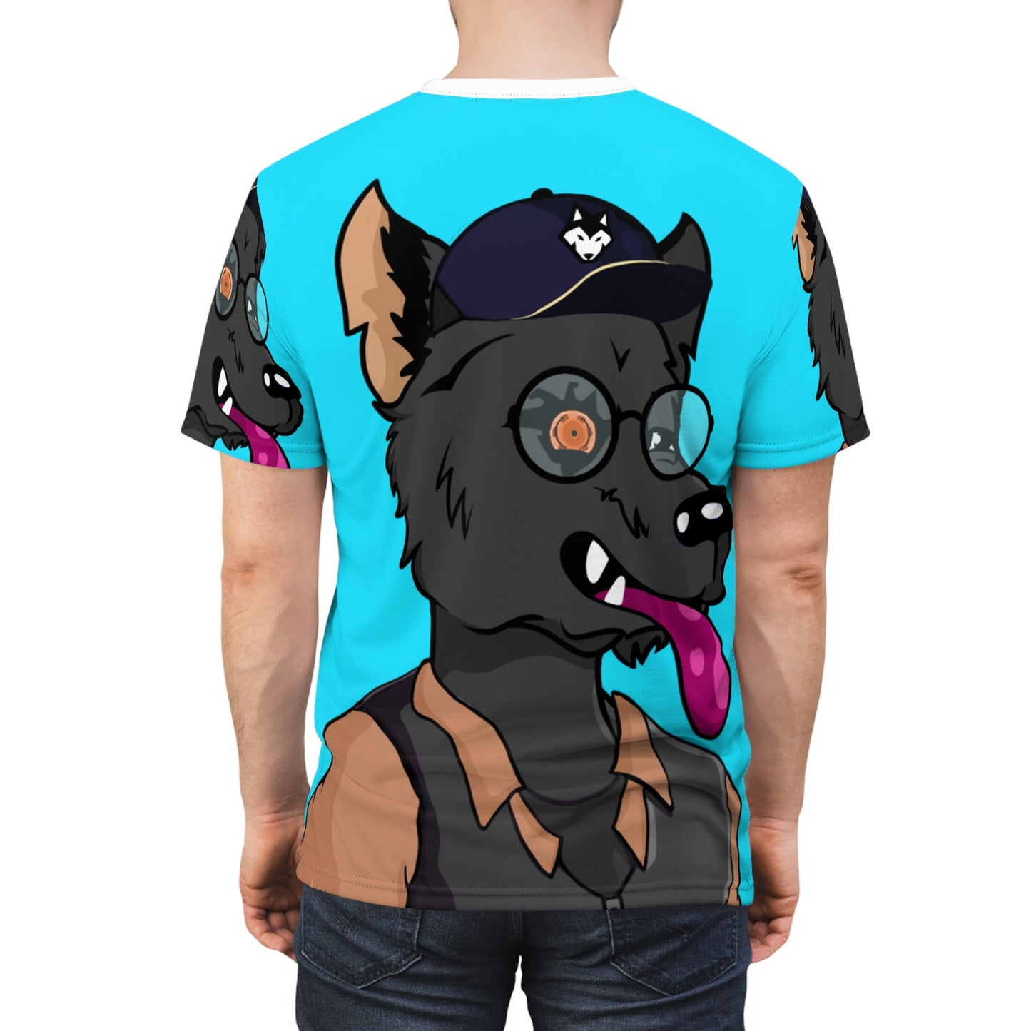 Werewolf Detective Wolve Digital Art Unisex AOP Cut & Sew Tee