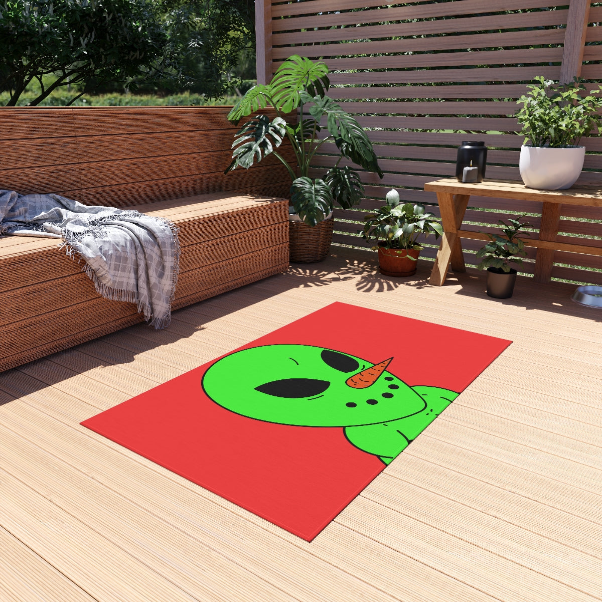 Veggie Visi The Vegetable Visitor Outdoor Rug