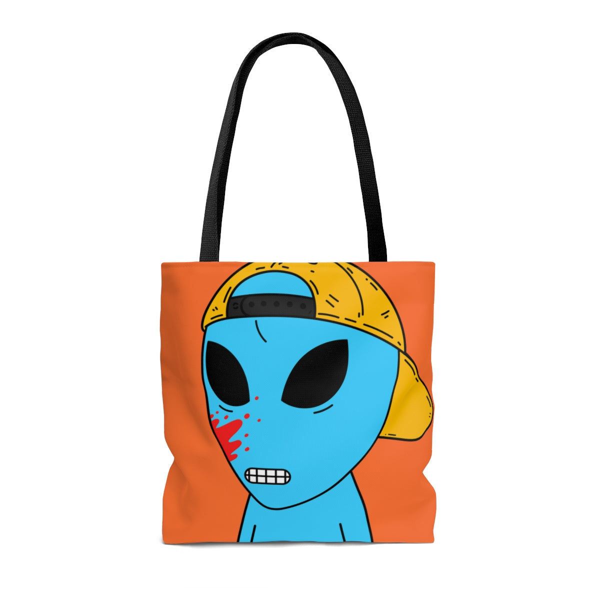 Blue Blood Visitor Alien Cartoon AOP Tote Bag