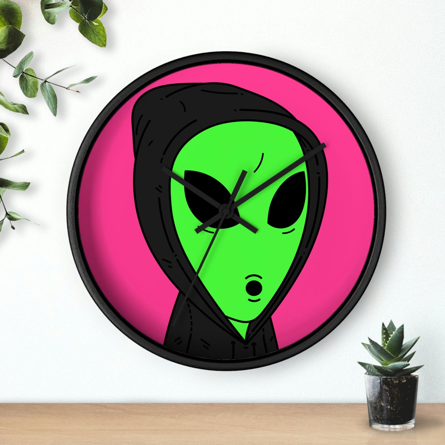 Anonymous Anon Alien Visitor Wall clock