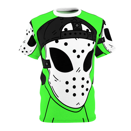 Alien Hockey Mask Visitor Sporty Unisex AOP Cut & Sew Tee