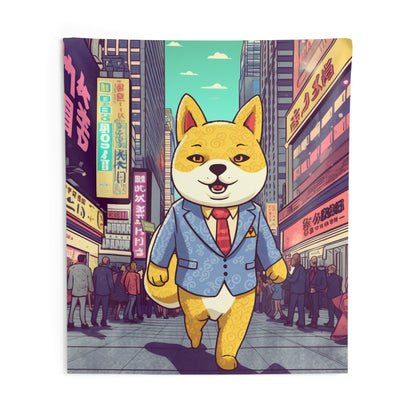 Japanese Shiba Inu Business Dog Tapestry Crypto Fan Favorite Perfect for Indoors