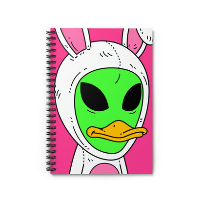 Bunny Easter Duck Alien Spiral Notebook - Ruled Line