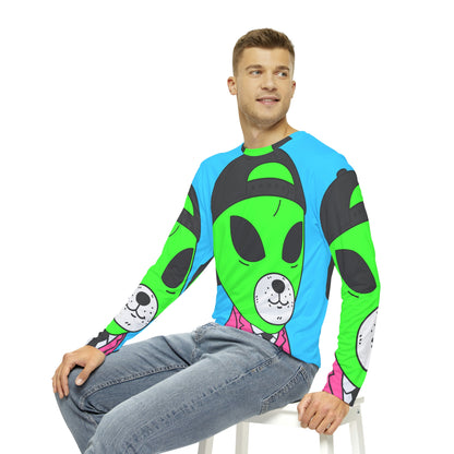 Animal Alien Pink Suit Capped Men's Long Sleeve AOP Shirt