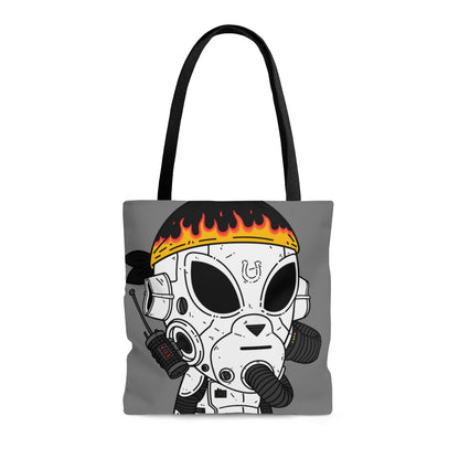 Burb Fire Bandana Herradura Blindado Blanco Futuro Alien Cyborg Máquina Visitante AOP Bolsa de tela 