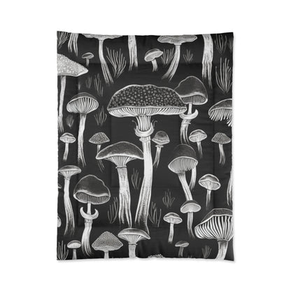 Psychedelic Mushrooms Seamless Repeat Pattern Comforter