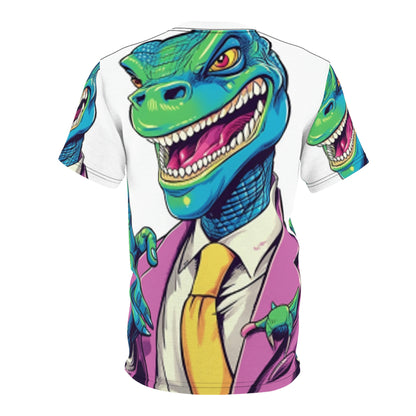 Business Dinosaur CEO Savy Unisex Cut & Sew Tee (AOP)