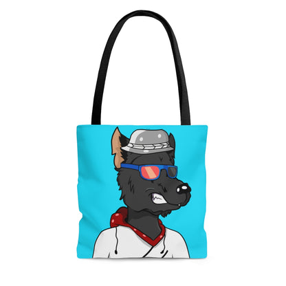 Cyborg Wolf Hoodie Sweatshirt Fedora Cap AOP Tote Bag