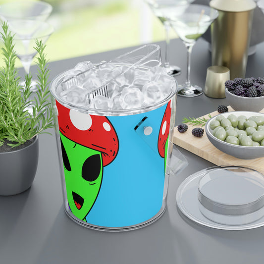 Red Mushroom Head Green Alien Purple Visi sport Jersey Visitor Ice Bucket with Tongs