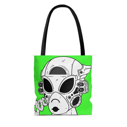 Gun Armored Blue Future Alien Cyborg Machine Visitor AOP Tote Bag