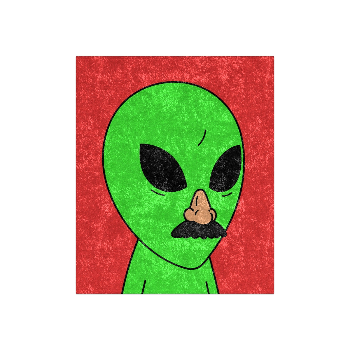 Green Visitor Alien Disguised Fake Nose Crushed Velvet Blanket