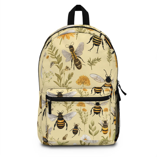 Whimsical Bees & Honeycombs Nature-Friendly Pattern Design Backpack