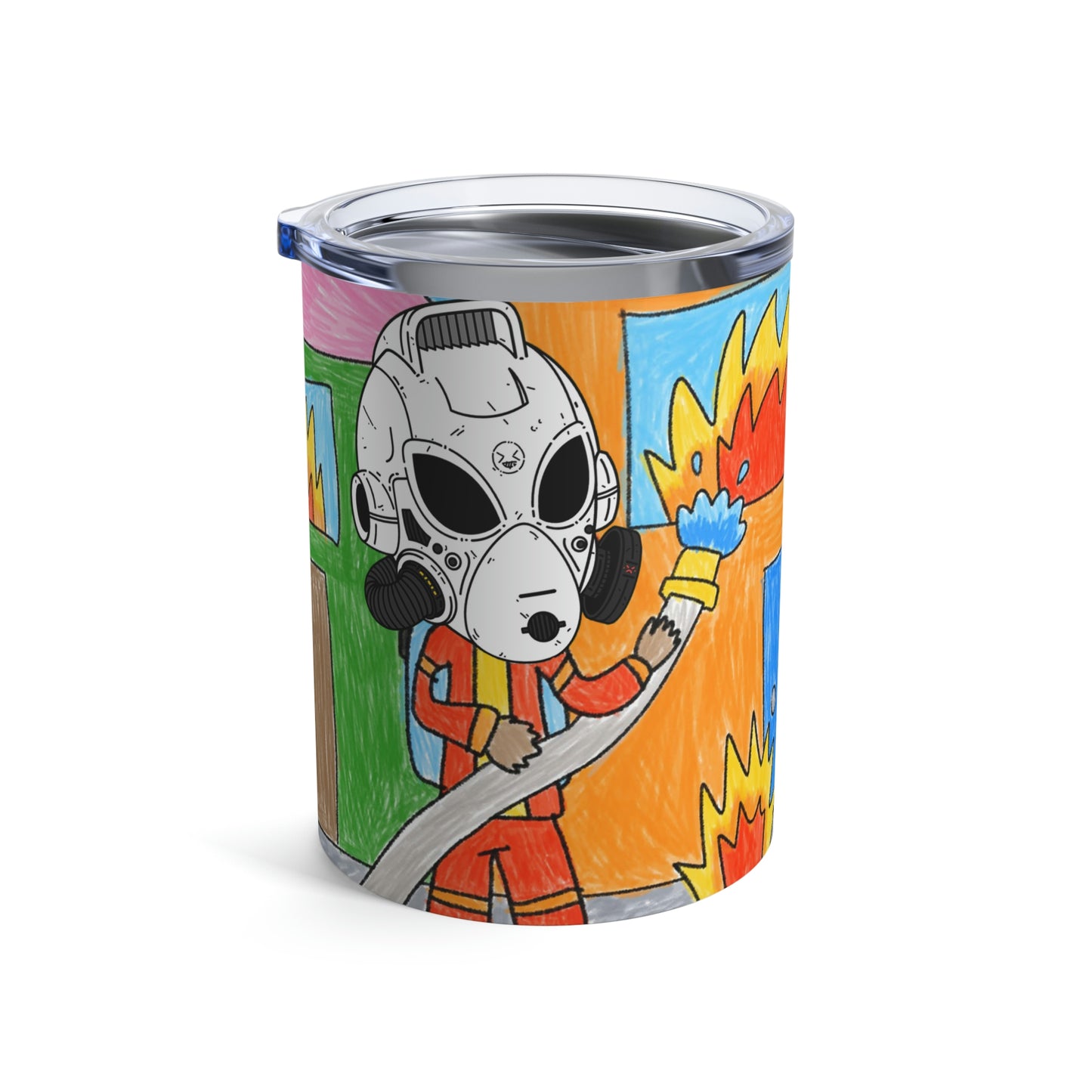 Robot Fire Fighter LOL Alien Visitor Tumbler 10oz