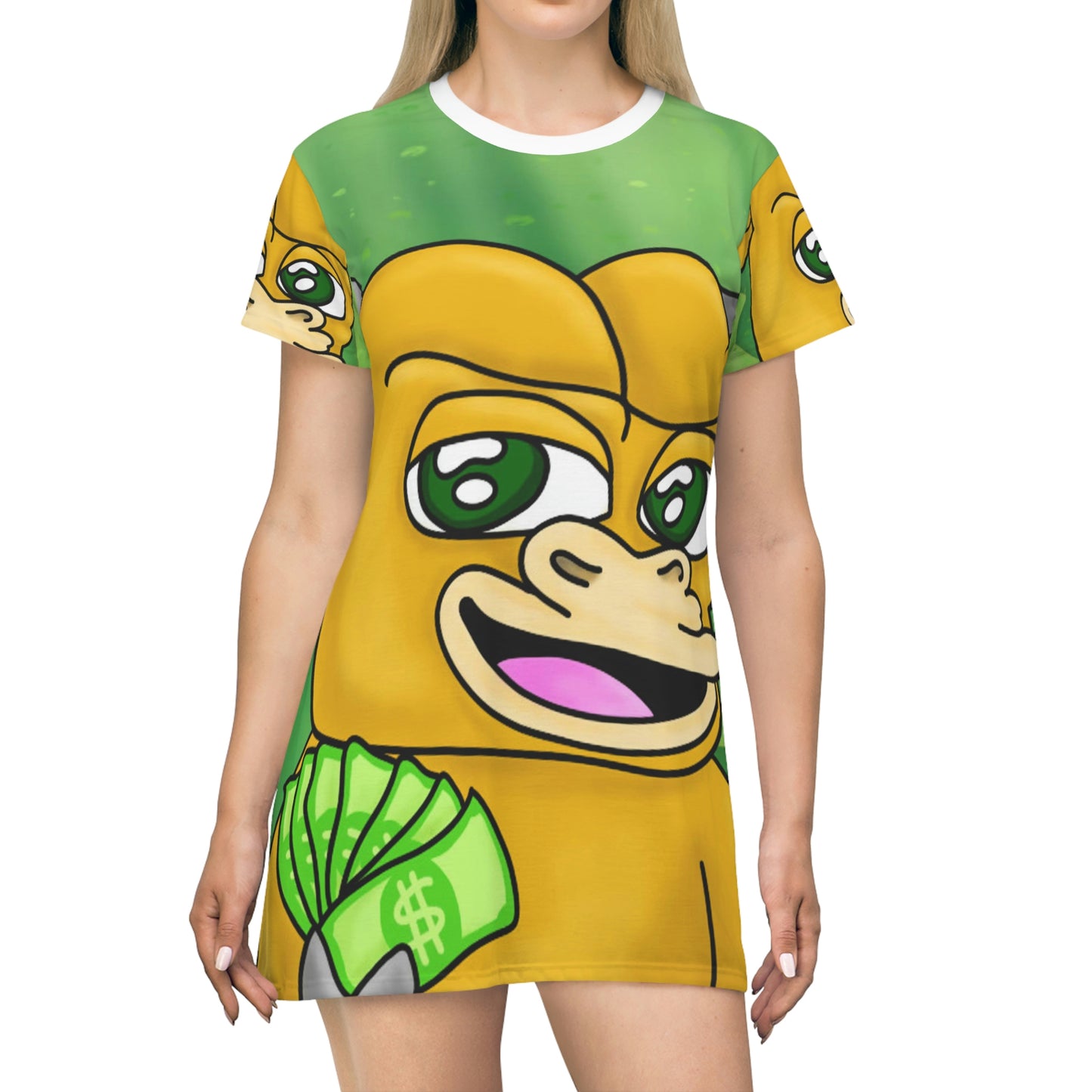 Bull Run Money Bear Market Graphic All Over Print T-Shirt Dress