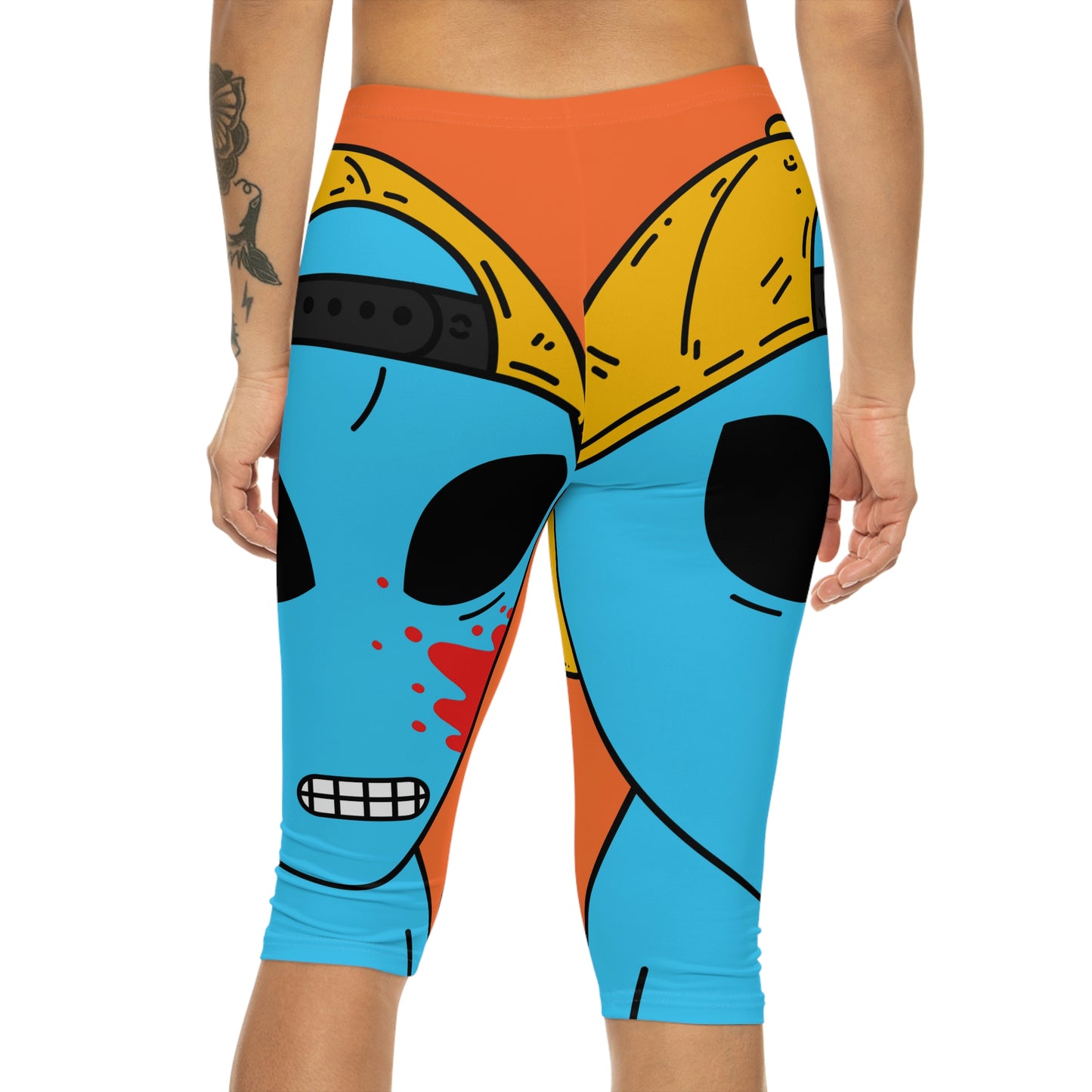 Alien Blue Blood Visitor Women’s Capri Leggings (AOP)