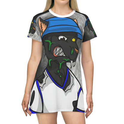 Full Moon Werewolf All Over Print T-Shirt Dress