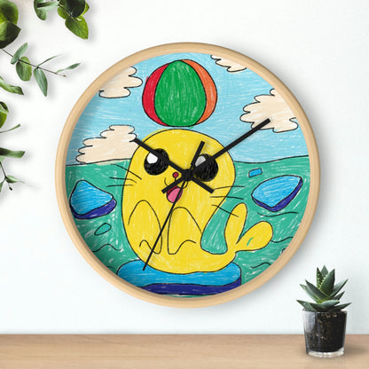 Seal Trick Marine Ocean Animal Sea Creature Wall clock