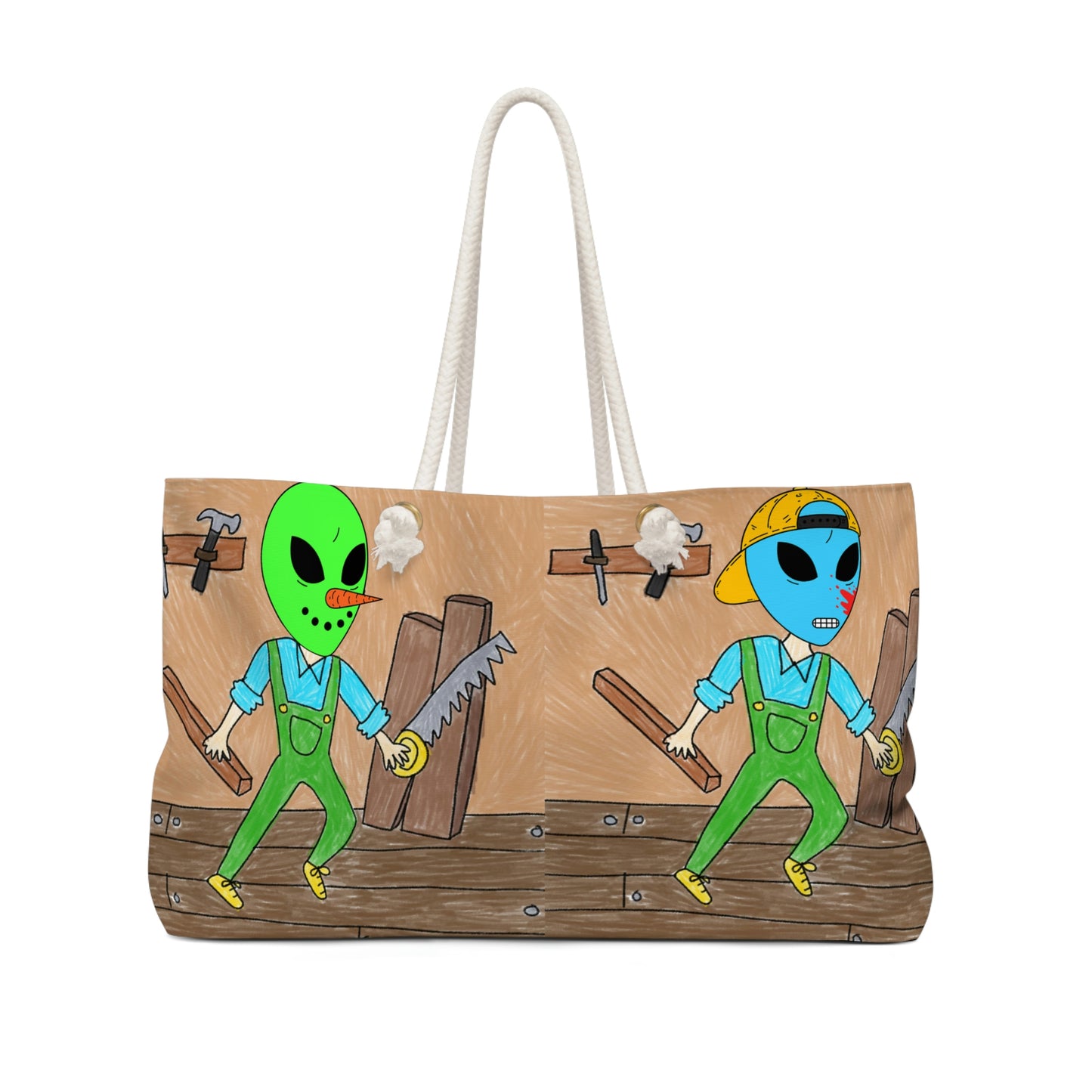 Carpenter Tool Craft Maker Hand Build Alien Work Visitor 751 Bolsa ESPECIAL para el fin de semana