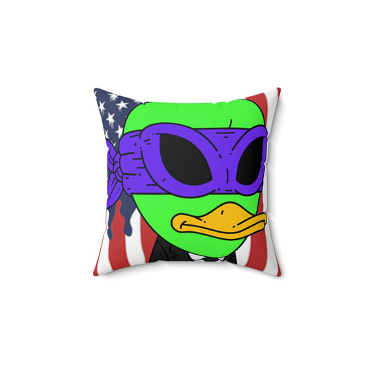 The Visitor 751 USA Flag Spun Polyester Square Pillow