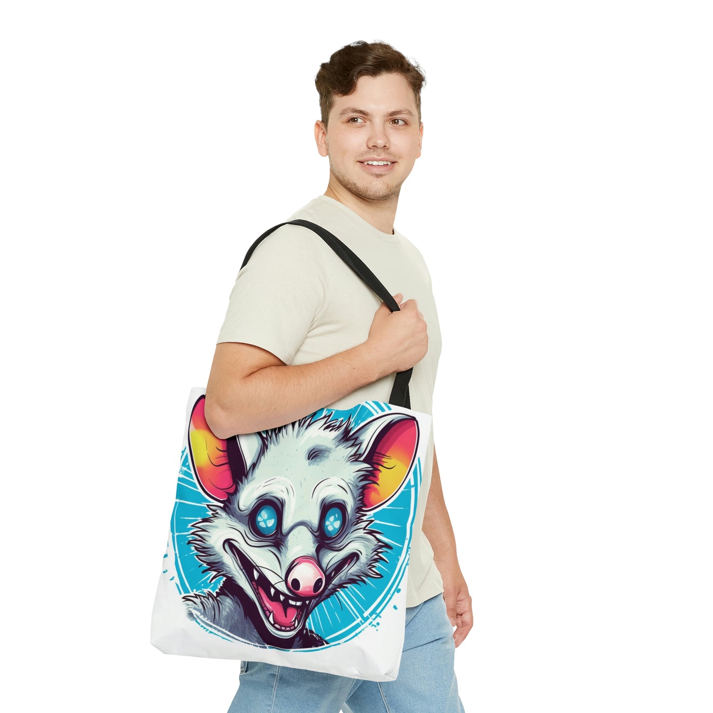 Delightful Opossum Summer Animation Tote Bag (AOP)