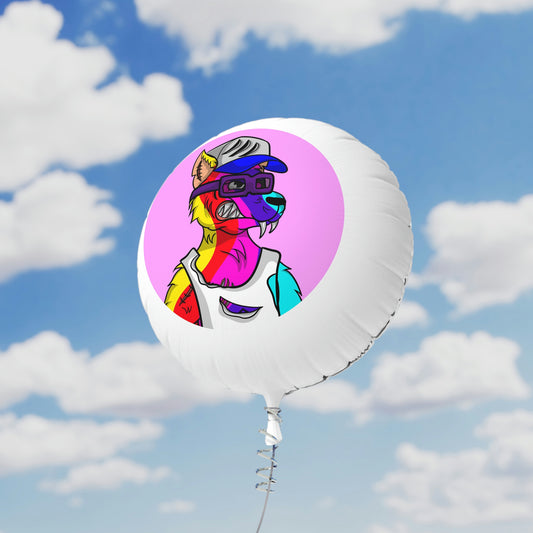 Werewolve Tiedye Rainbow Wolf Mylar Helium Balloon